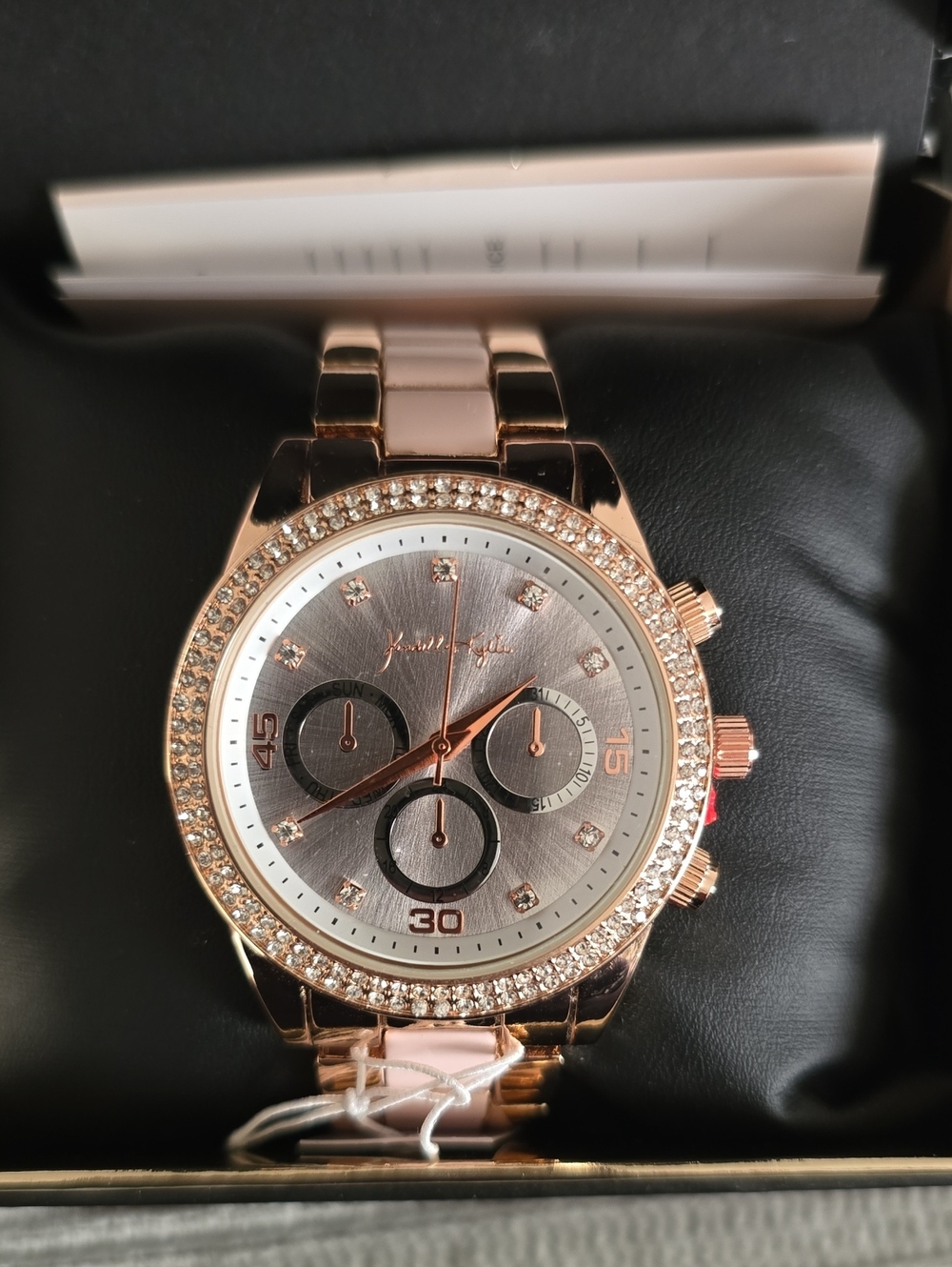 Kendall + Kylie NEW Women's Rose Gold Chronograph Watch with Pink Accents